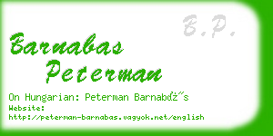 barnabas peterman business card